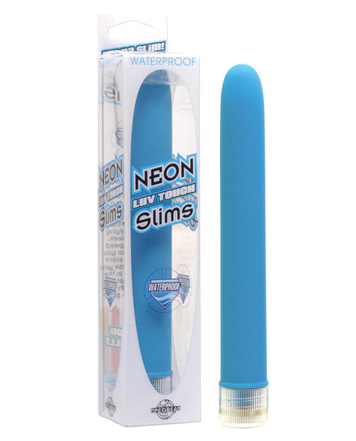 Luv Touch 5.5" Neon Slims Waterproof - Blue