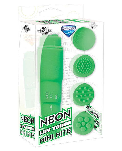 Neon Luv Touch Mini Mite Waterproof - 4 Interchangeable Heads Green