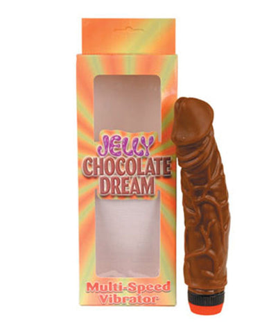 Jelly Chocolate Dream Big Vein Vibrator - Multi-speed