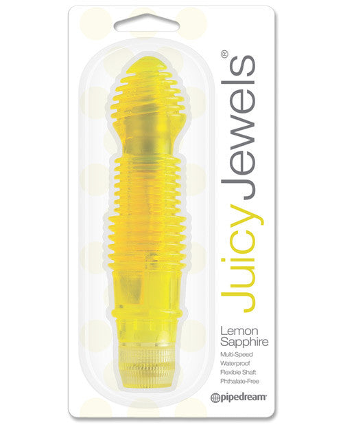 Juicy Jewels Lemon Sapphire Vibrator - Yellow