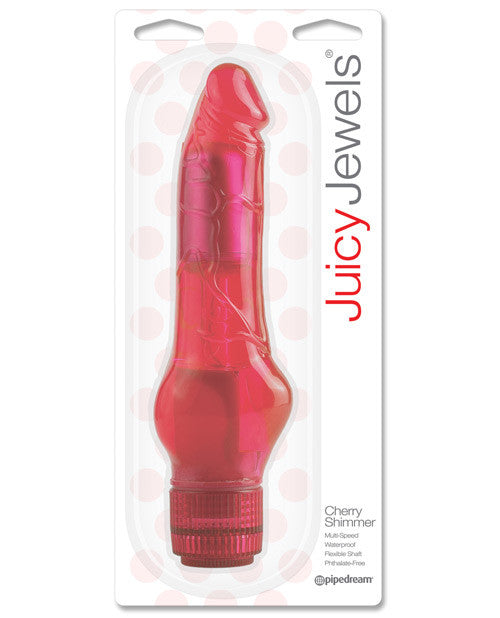 Juicy Jewels Cherry Shimmer Vibrator - Red