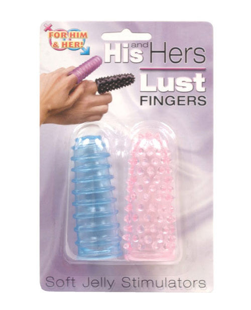 His & Her Lust Fingers Sleeves - Pink & Blue