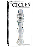 Icicles No. 11 Hand Blown Glass Massager - Clear