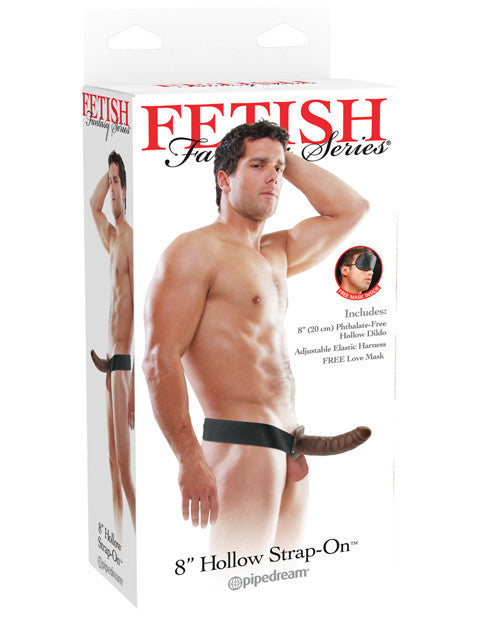 Fetish Fantasy Series 8" Hollow Strap On - Brown