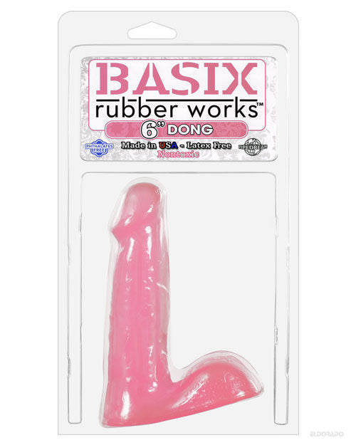 Basix Rubber Works 6" Dong - Pink