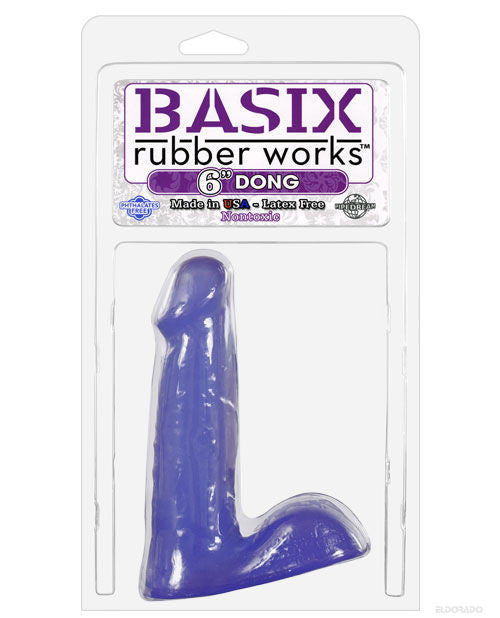 Basix Rubber Works 6" Dong - Purple