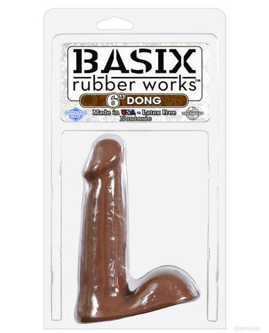 Basix Rubber Works 6" Dong - Brown