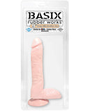 Basix 9" Dong W-suction Cup - Flesh