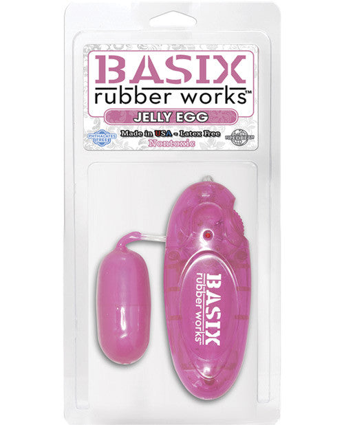 Basix Rubber Jelly Egg - Pink