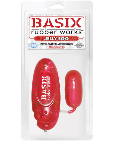 Basix Rubber Jelly Egg - Red