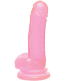 Basix Rubber Works 8" Dong W-suction Cup - Pink