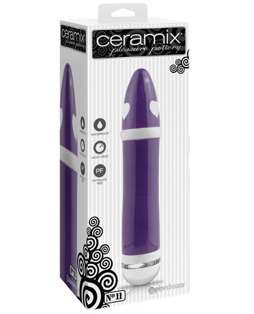 Ceramix Pleasure Pottery Ultra Powerful Vibrator No. 11 - Purple-white