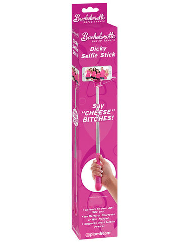 Bachelorette Party Favors Dicky Selfie Stick - Pink