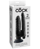 King Cock 9.5" Double Vibrating Penetrator - Black