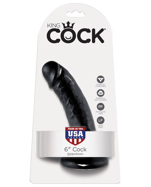 King Cock 6" Cock - Black