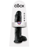 King Cock 11" Cock W-balls - Black