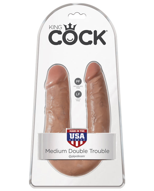 King Cock U-shaped Medium Double Trouble - Tan