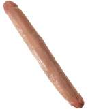 King Cock 12" Slim Double Dildo - Tan