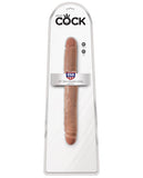 King Cock 12" Slim Double Dildo - Tan