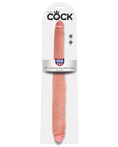 King Cock 16" Tapered Double Dildo - Flesh