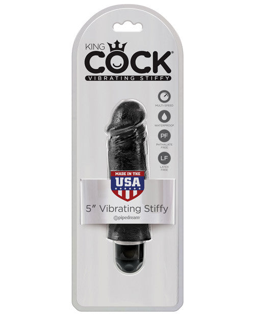 King Cock  5" Vibrating Stiffy - Black