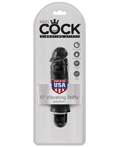 King Cock  5" Vibrating Stiffy - Black