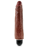 King Cock  9" Vibrating Stiffy - Brown