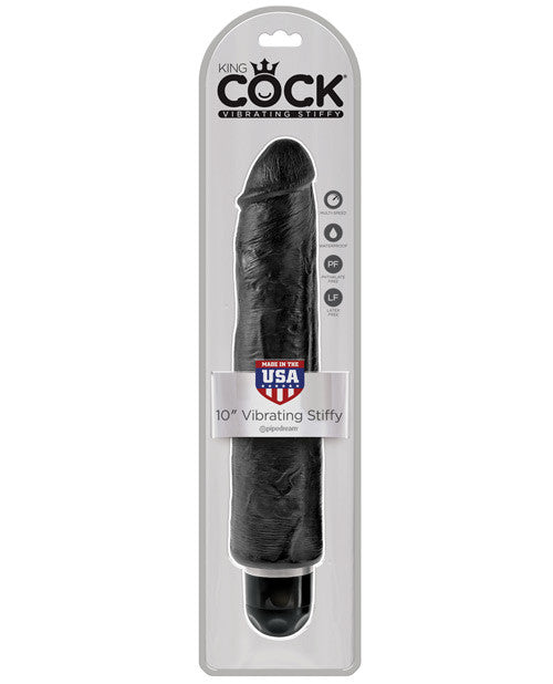 King Cock  10" Vibrating Stiffy - Black