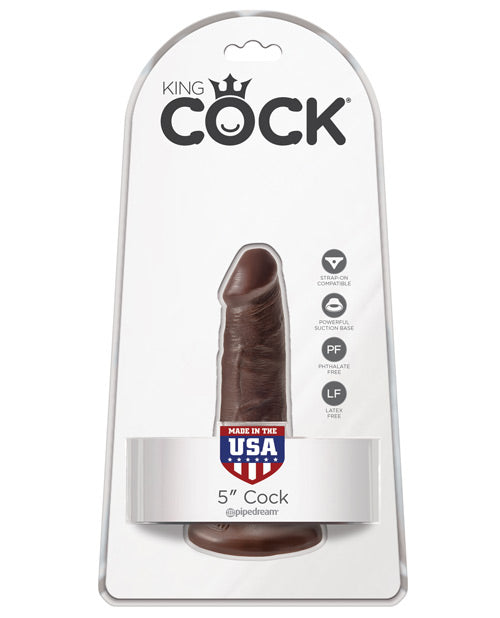 King Cock 5" Cock - Brown