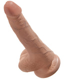 King Cock 6" Cock W-balls - Tan