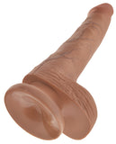 King Cock 6" Cock W-balls - Tan