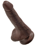 King Cock 6" Cock W-balls - Brown