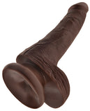 King Cock 6" Cock W-balls - Brown