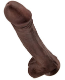 King Cock 13" Cock W-balls - Brown