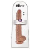 King Cock 14" Cock W-balls - Tan