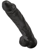 King Cock 14" Cock W-balls - Black