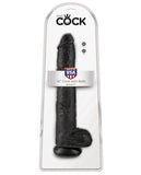 King Cock 14" Cock W-balls - Black