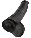 King Cock 15" Cock W-balls - Black