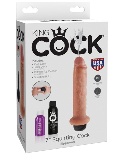 King Cock 7" Squirting Cock - Flesh