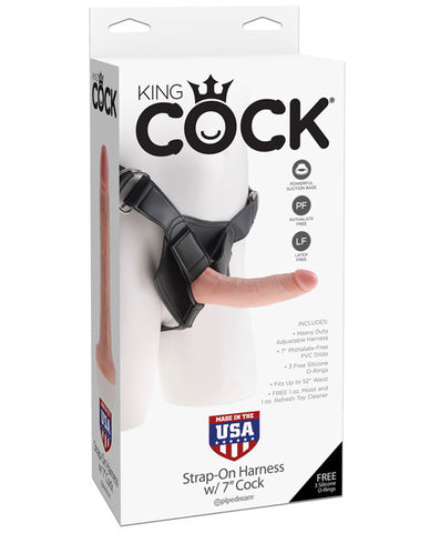 King Cock Strap-on Harness W-6" Cock - Flesh