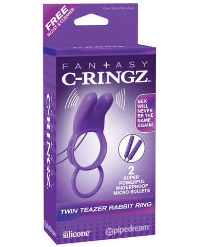 Fantasy C-ringz Twin Teazer Rabbit Ring - Purple