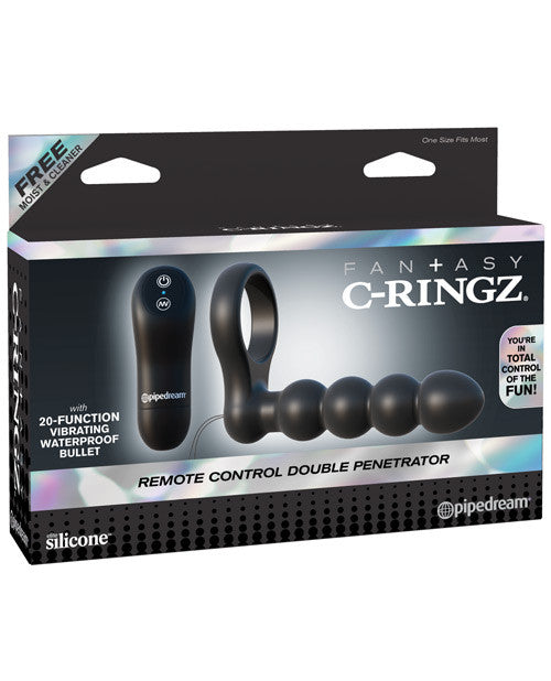 Fantasy C-ringz Remote Control Double Penetrator - Black