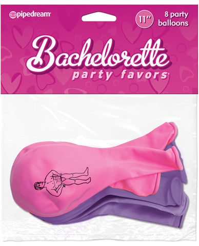 Bachelorette Party Favors 11" Balloons - Asst. Colors Pack Of 8