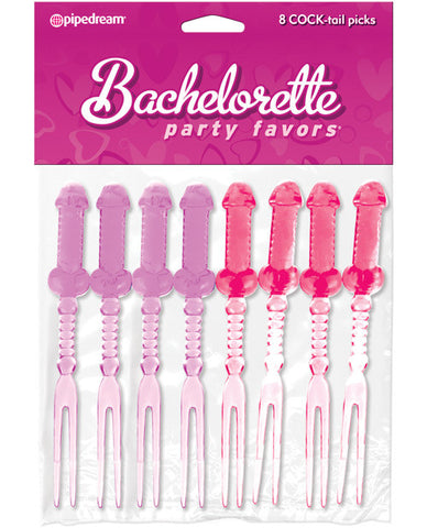 Bachelorette Party Favors Pecker Cocktail Picks - Asst. Colors Pack Of 8