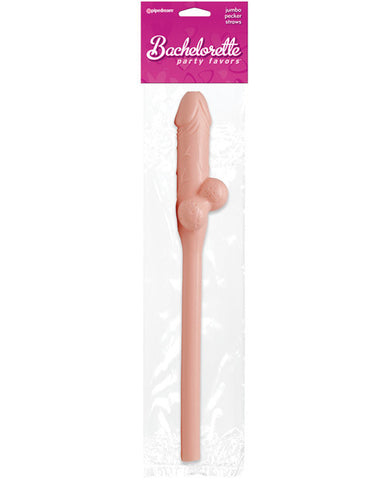 Bachelorette Party Favors Jumbo Sucking 11" Straw - Flesh