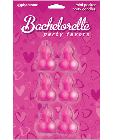 Bachelorette Party Favors Mini Pecker Party Candles - Pack Of 6