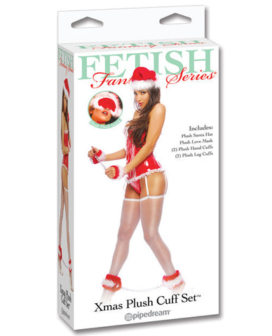 Fetish Fantasy Series Xmas Plush Cuff Set - 4 Pc Set