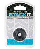 Perfect Fit Stackit Cock Ring - Black