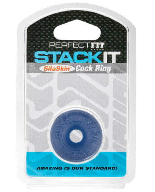 Perfect Fit Stackit Cock Ring - Blue