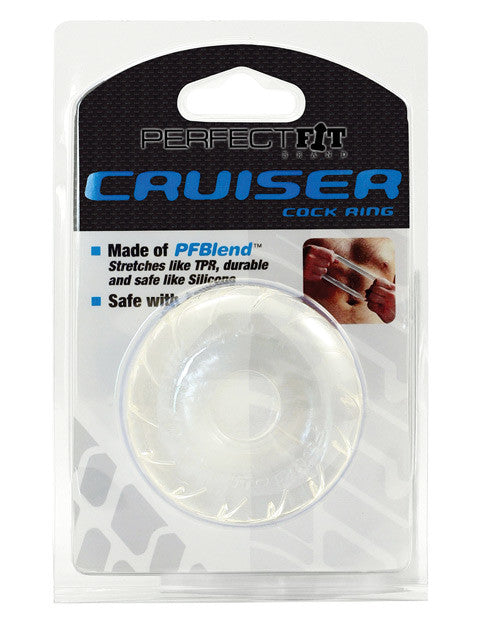 Perfect Fit Cruiser Cock Ring In Pfblend - Ice Clear